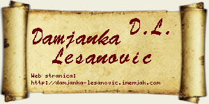 Damjanka Lešanović vizit kartica